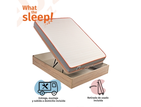 Sommier con Almacenaje WHAT THE SLEEP Madera Beige (90x190)