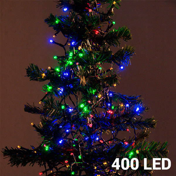 Luces de Navidad CHRISTMAS PLANET policromáticas (400 LED - 11 m)