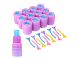 Set De 36 Rodillos Para Pelo Con Agarre Automático Grandes Medianos Pequeños Y 12 Pinzas Plásticas Para Uso En Casa Y Salón