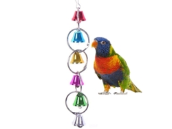2026-juguete Columpio Con Campanas Para Pájaros Linjou, Resistente A Mordiscos, Seguro Para Periquitos, Cotorras Y Canarios