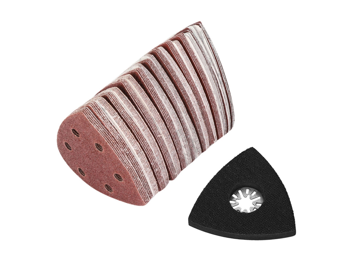 Kit De Lijado De 101 Piezas Para Herramienta Oscilante Bosch Fein Con Discos Y Hojas De Lijado Triangulares.