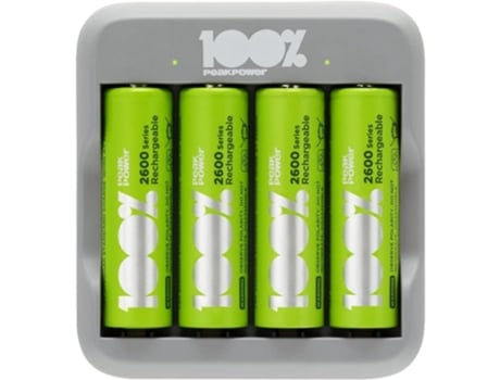 Cargador Recargable para 2 o 4 pilas AA/AAA 100% PEAKPOWER