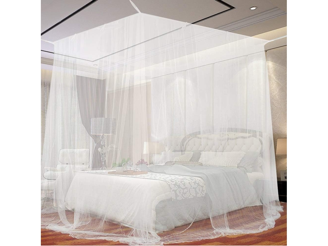 KOFIHETY Dosel de cama estilo princesa, mosquitero de malla fina, elegante decoración para bodas y dormitorios.