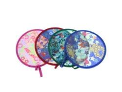 GIGIKILL Ventilador Dobrável Para Uso No Verão Ventiladores Dobráveis Portáteis De Estilo Japonês Com Anel De Pendurar Ventilador Redondo Feito De Material D