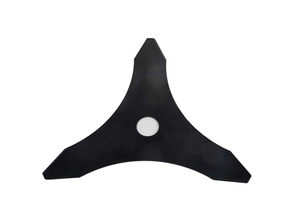 Cuchilla De Corte Negra De 3 Dientes Y 25 Cm (10") Para Desbrozadora De Gasolina De Eje Recto.