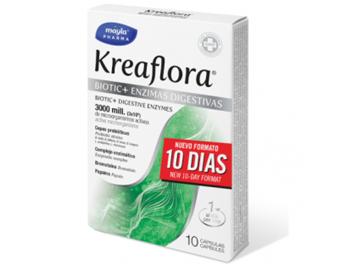 Kreaflora Biotic Enzimas Digestivas 10 Cápsulas Mayla Pharma