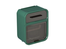 Dispensador de papel higiénico de pared de gran capacidad, color verde