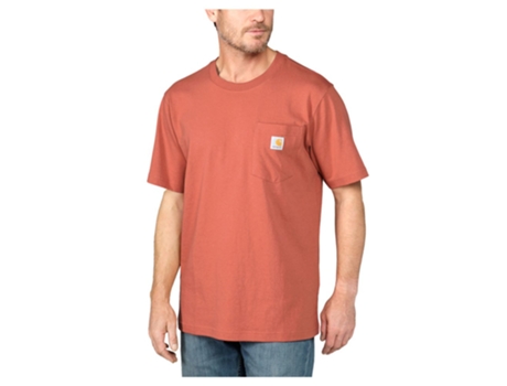 Camiseta Unisex CARHARTT Ajuste Relaxado Naranja (S)
