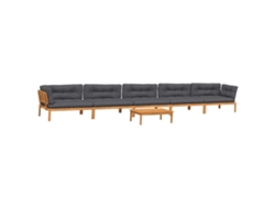 Maison Exclusive - Set De Sofás De Palets De Jardín Y Cojines 6 Pzas Madera Acacia