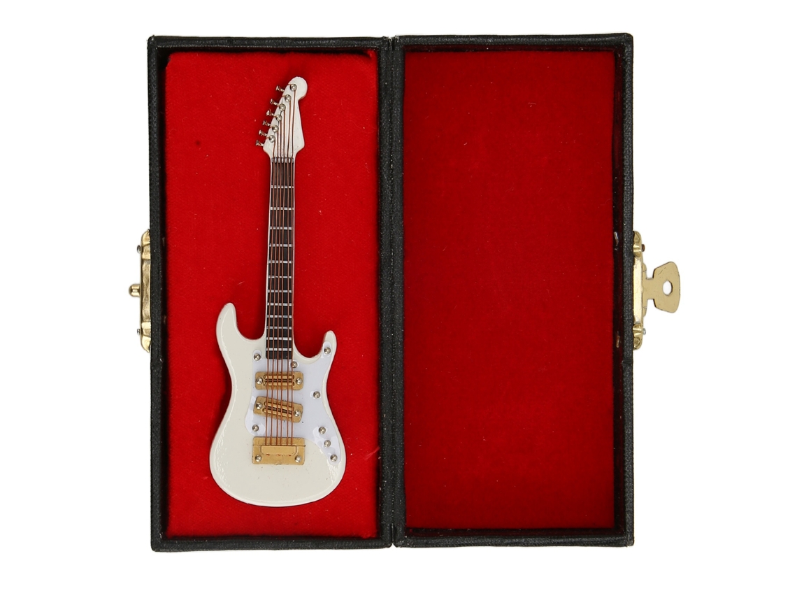 Pin de corbata con forma de guitarra y estuche de almacenamiento