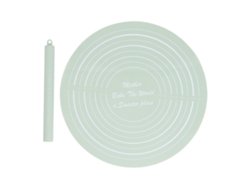 Juego De Rodillo Con Tazas Medidoras, Rodillo Antiadherente Y Tapete De Silicona Para Cocina - Verde