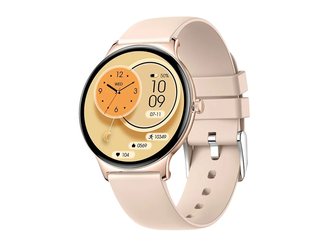 Reloj inteligente ultrafino para mujer, diseño de moda para deportes al aire libre, notificaciones inteligentes y monitoreo de salud, color rosa Yizhood