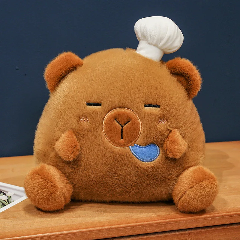 (capibala 30cm) Almohada De Capibara Para Adultos, Cojín De Respaldo Adorable