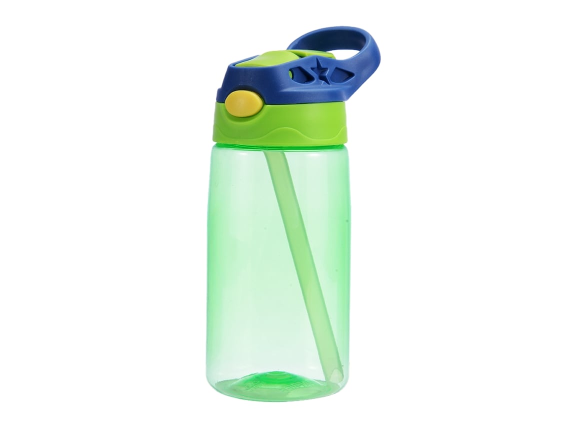 ELKUAIE Botella de agua para niños con pajita, la botella de agua