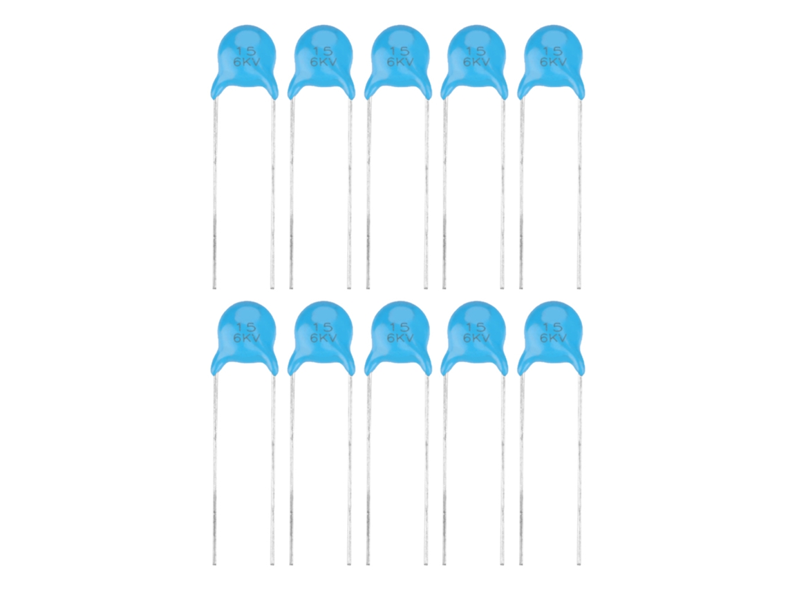 10pcs Condensador Cerámico De Alto Voltaje 6kv 15pf Piezas Electrónicas