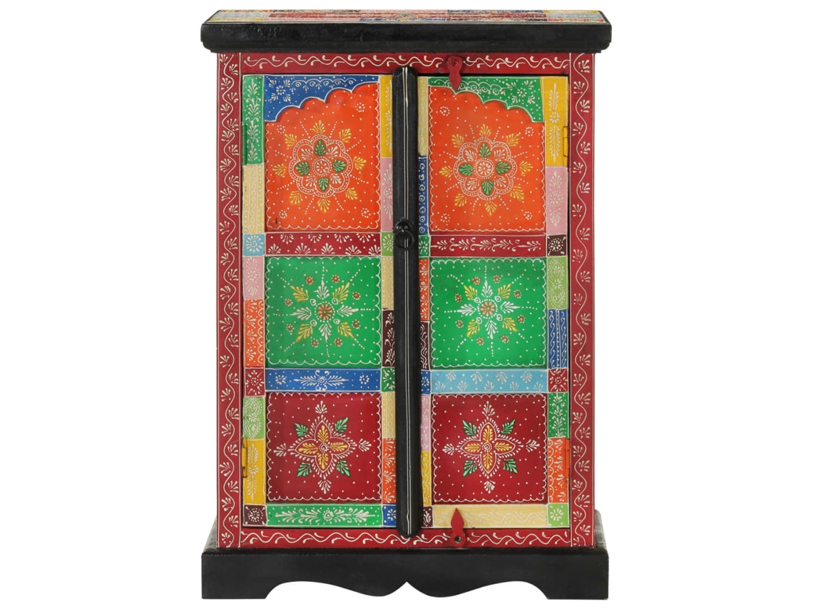 Aparador | Mueble De Comedor | Buffet Pintado A Mano Puertas Madera Maciza Mango 53x30x75 Cm Wsd472774