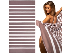 Toalla de playa de microfibra Yuysan, ultrafina, absorbente, de secado rápido, color rosa empolvado, 180 x 90 cm.