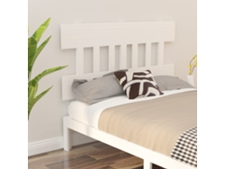 Cabecero De Cama Madera Maciza De Pino Blanco 143,5x3x81 Cm
