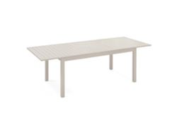 Mesa De Jardín Extensible De Aluminio Beige