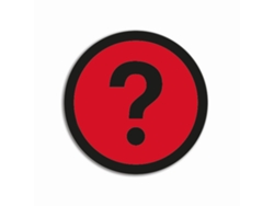 Imanes de impresión - Signo de interrogación rojo - Ø 50 mm - Juego de 5 piezas
