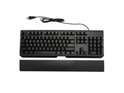 Teclado mecánico para juegos con cable y reposamuñecas extraíble para el hogar, dormitorio, bar e internet.