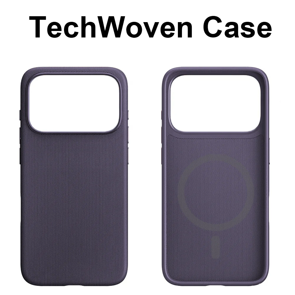 (iphone 15 Pro Max Morado) Funda Protectora Magnética De Tejido Técnico, Compatible Con Carga Inalámbrica Magsafe