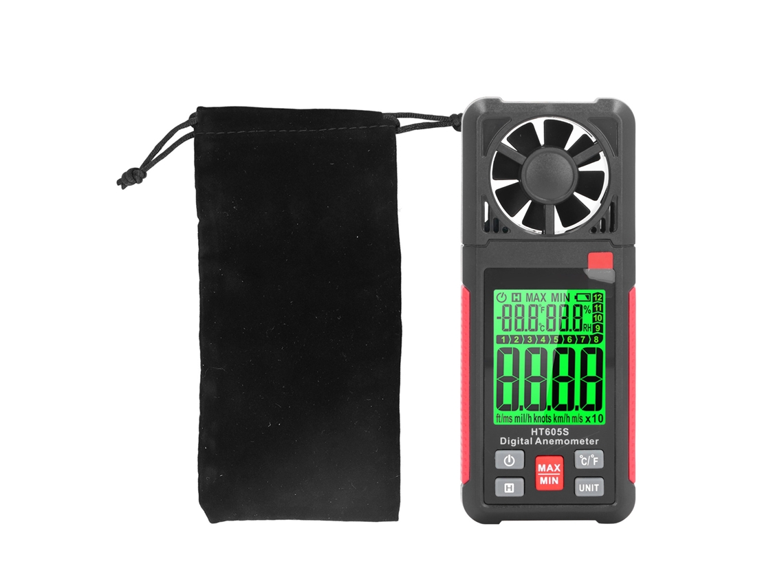Anemómetro Digital Portátil Con Pantalla Lcd De 2,26 Pulgadas, Medidor De Velocidad Del Viento Y Flujo De Aire Para Navegación A Vela Y Windsurf.