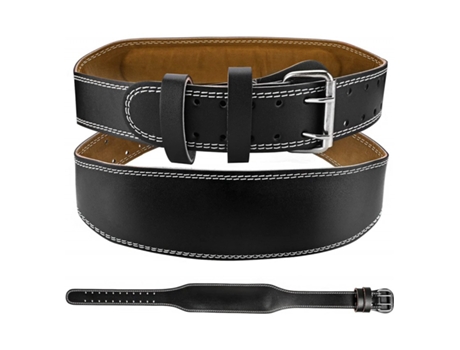 Cinturón Lumbar para ejercicio Musculación levantamiento de pesas de Cuero Acolchado Gym Talla: L Cintura 90cm a 115cm Fitness