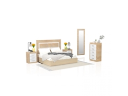 Dormitorio Kira 5C Cambria - Blanco 160 x 119 x 4 cm