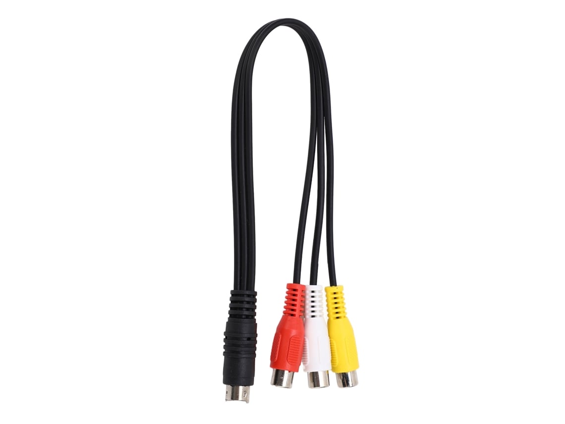 Cable Mini Din De 7 Pines Macho A 3 Rca Hembra De 0,3 M/1,0 Pies, Adaptador De Vídeo De Pvc Con Cobre Puro