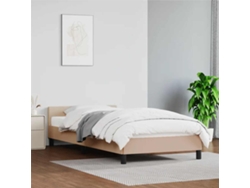 Estructura De Cama Con Cabecero Sin Colchón Capuchino 100x200cm