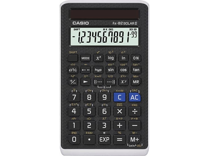 Calculadora Científica CASIO FX-82Solar II Negro (12 dígitos)
