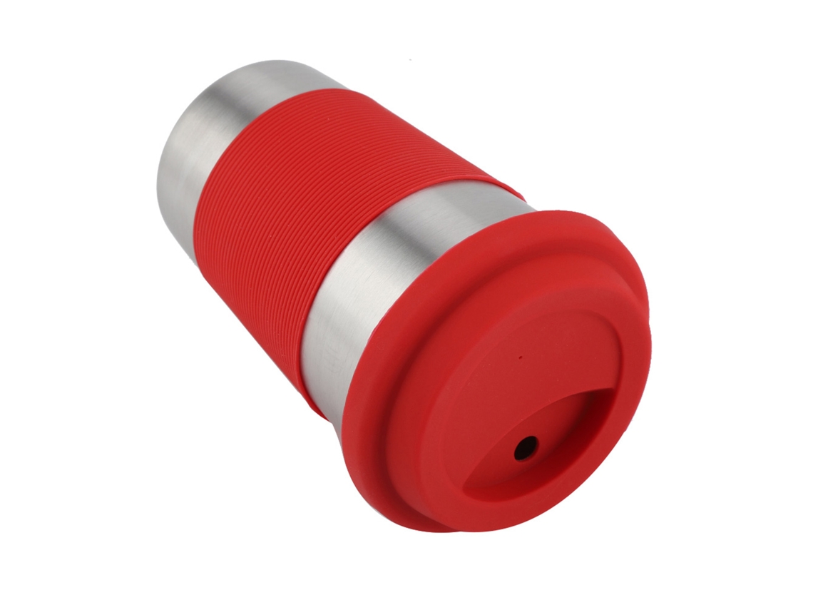 RNEMITERY Taza térmica de viaje, vaso de café de doble pared sellado al vacío, tapa hermética, acero inoxidable apto para uso alimentario para bebidas frías y c