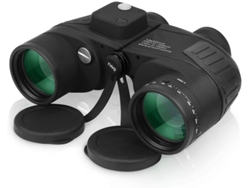 Binoculares marinos 10x50 profesionales para observación de aves, IP68, alta potencia, larga distancia, brújula, color negro, Yizhood