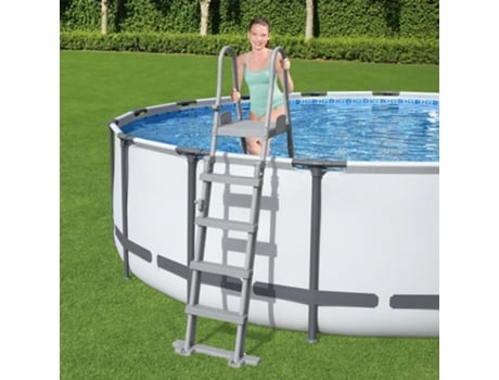 Escalera Para Piscinas BESTWAY (132 cm - Acero)