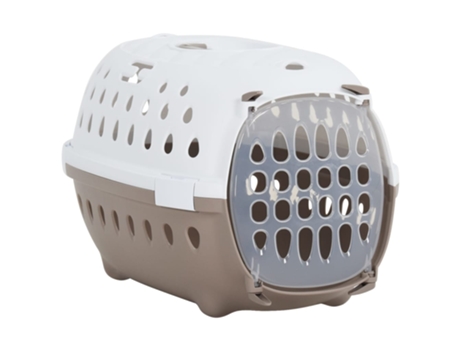 Trasportín de mascotas VIDAXL PP blanco y marrón (50x34,5x32 cm)