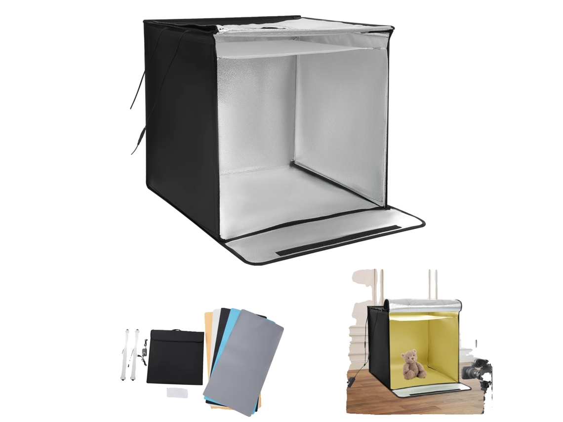 Estudio fotográfico, diseño portátil, múltiples fondos, OEM negro