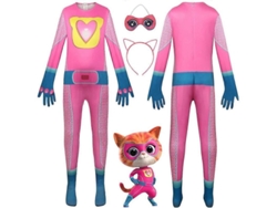 Disfraz De Gato Super Kitties Para Niños, Mono De Cosplay De Anime, Accesorio De Atuendo Rosa, Fiesta, Navidad, Niño