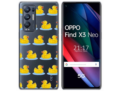 Carcasa Oppo Find X3 Neo TUMUNDOSMARTPHONE Dibujos Transparente