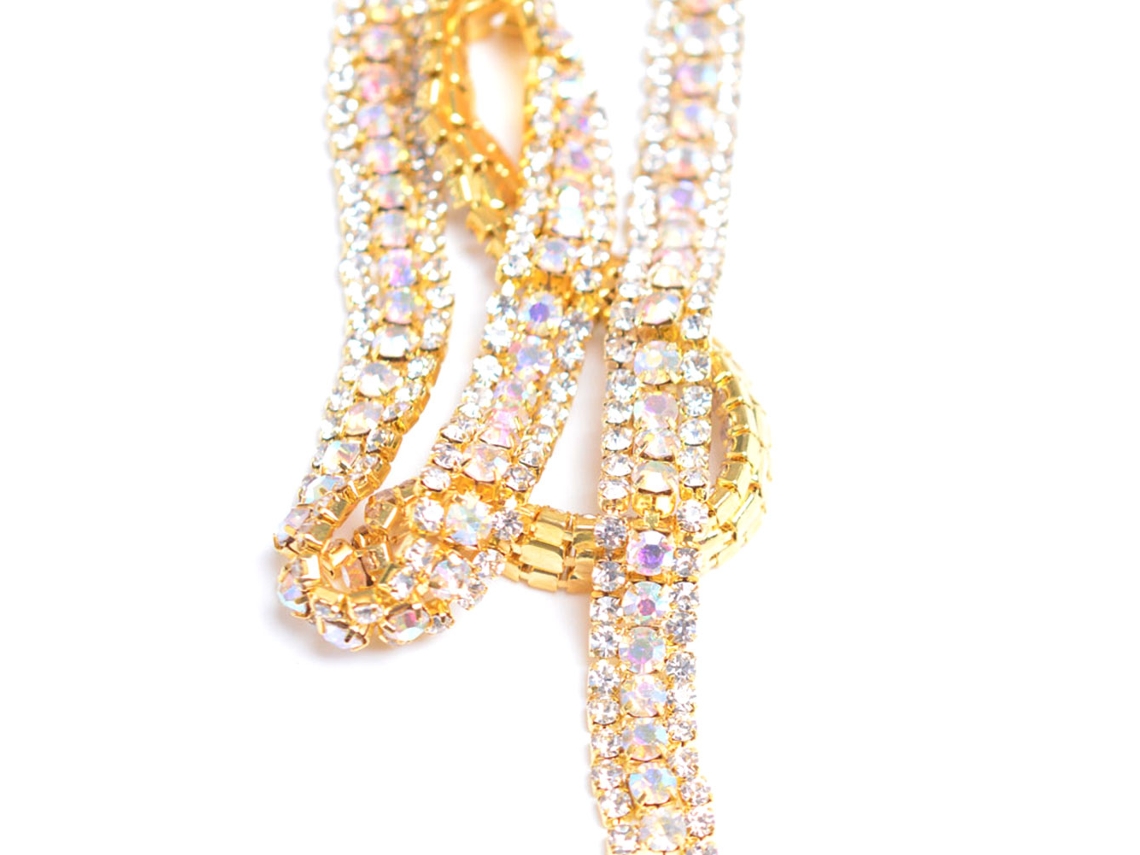 Rollo De Malla De Diamante Con Cinta De Cristales De Imitación Para Decoración De Bodas Y Fiestas, 91 Cm.