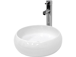 Lavabo ECD Redondo Cerámica (Blanco - 35 x 35 x 12 cm)