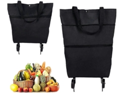 Bolsa plegable con ruedas, carrito de la compra reutilizable para aperitivos, supermercado GOKOCO