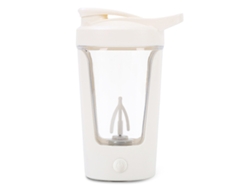Vaso mezclador eléctrico de 450 ml, batería integrada de 500 mAh, antifugas, tapa extraíble, para proteínas y suplementos, ideal para gimnasio y fitness.