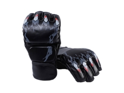 Guantes De Boxeo Con Dedos Descubiertos Y Diseño De Pata De Tigre, De Cuero Grueso, Para Entrenamiento Y Combate.