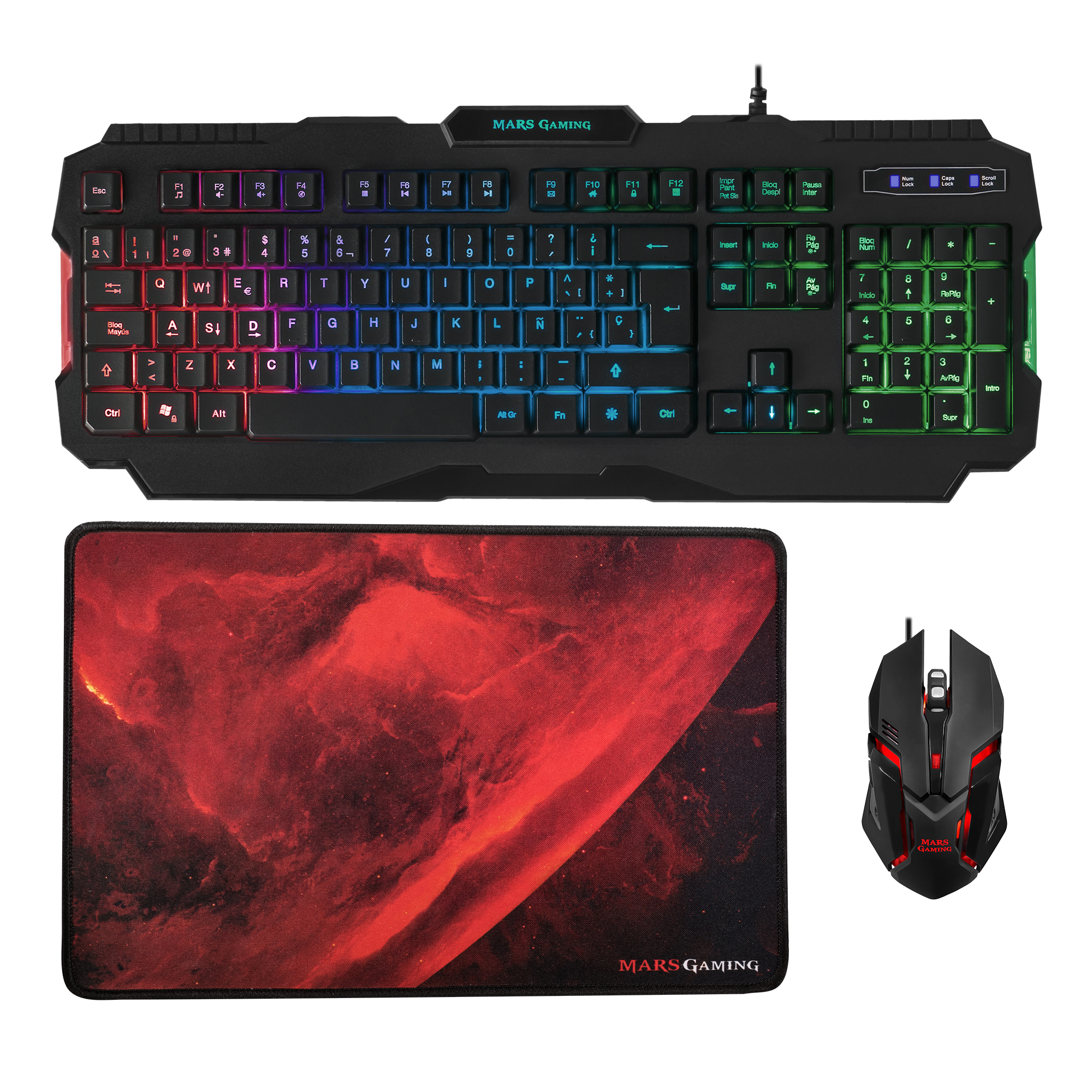 Teclado Gaming MARS MCP118 (Membrana - Español - Negro)