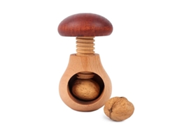 Cascanueces creativo en forma de hongo, madera de haya, utensilio doméstico marrón Tommy01