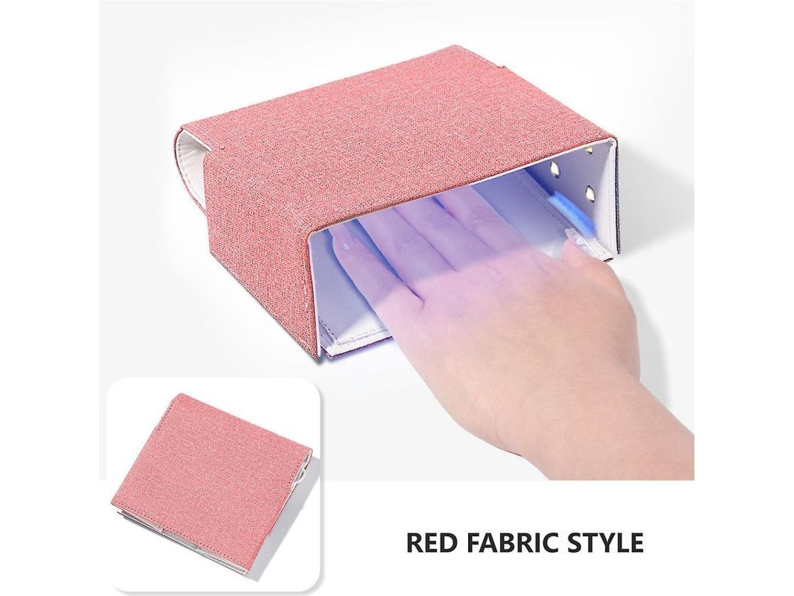 Lámpara De Secado De Uñas Led Plegable Rosa Con Sensor Automático Y Temporizador De 10 A 99 Segundos.