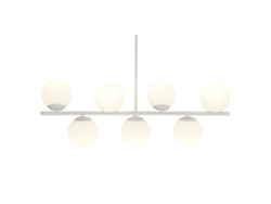 Lámpara de techo con bolas de cristal metálico blanco, 98x21x22cm ALEXANDRA HOUSE LIVING