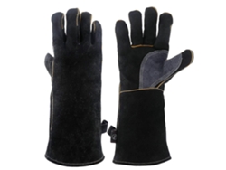 Guantes De Cuero Resistentes Al Calor Extremo Con Costuras De Kevlar Para Chimenea Horno Parrilla Soldadura Barbacoa 14 Pulgadas