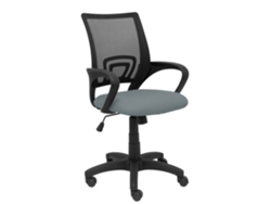 Silla De Oficina Vianos Con Mecanismo Basculante Tapizada Con Tela Color Gris Y Malla Color Negro